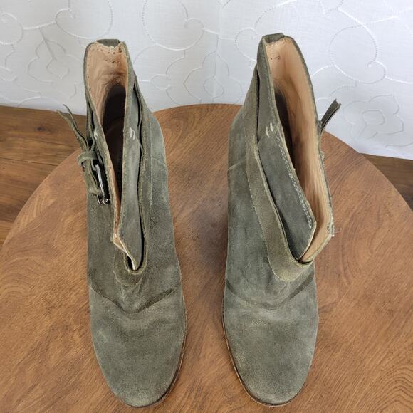 Belle By Sigerson Morrison Women's Boots 8.5 Gray Suede Ankle Heeled Booties - Picture 10 of 10